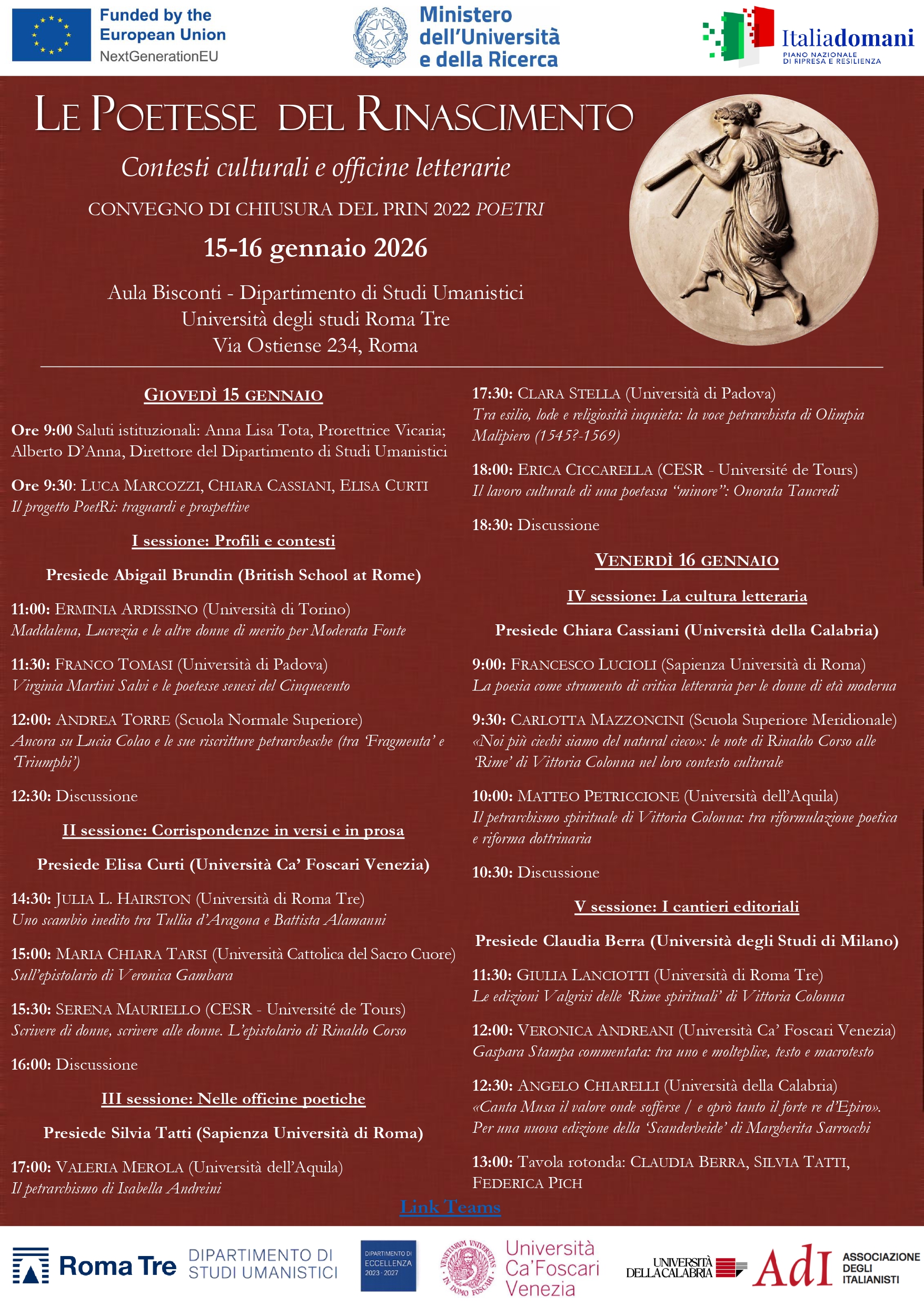 Locandina Programma Pot.Ri. - 15/16 Gennaio 2026