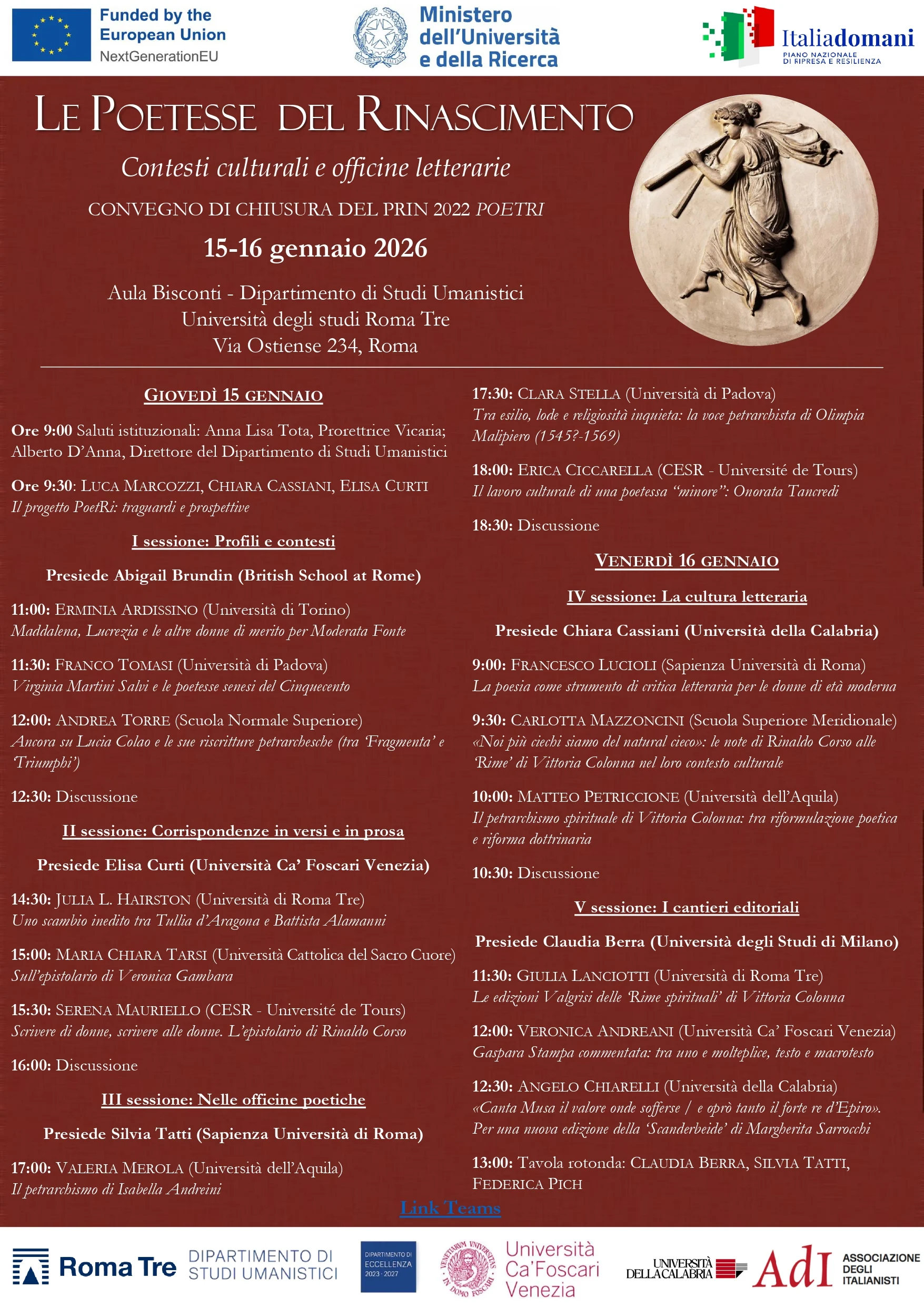 Locandina Programma Pot.Ri. - 15/16 Gennaio 2026
